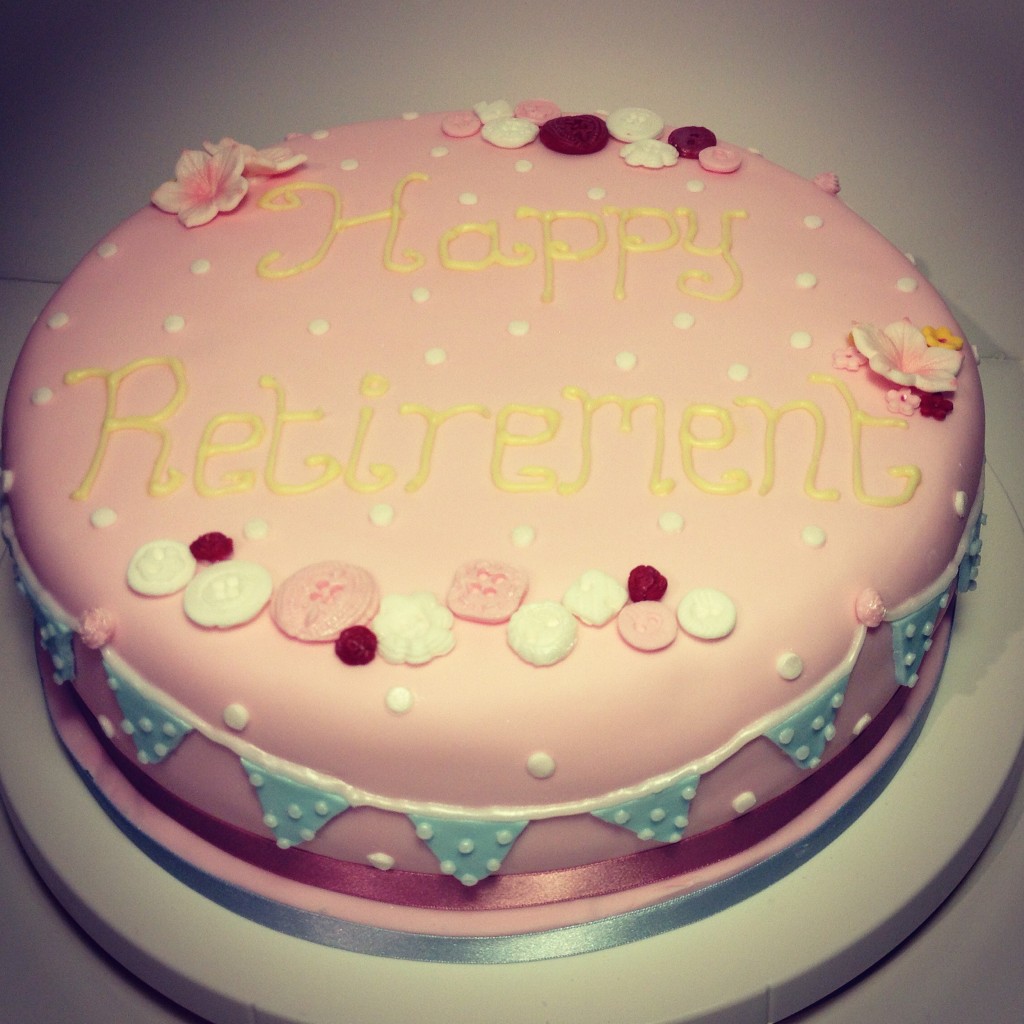 Cath Kidston themed sponge cake